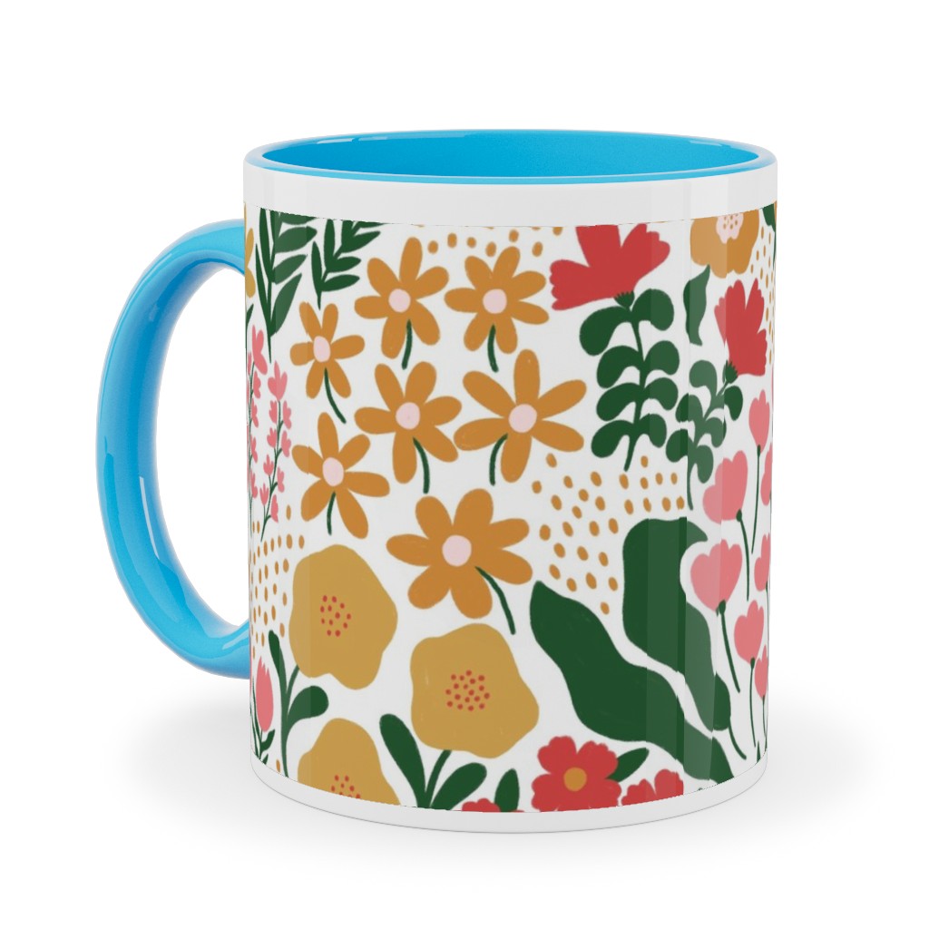 Wild Meadow - Light Ceramic Mug, Light Blue, , 11oz, Multicolor
