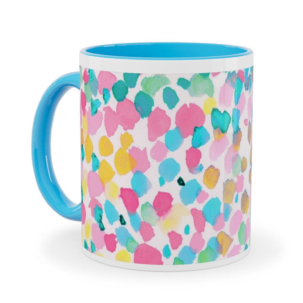 Lighthearted Summer Ceramic Mug, Light Blue,  , 11oz, Multicolor
