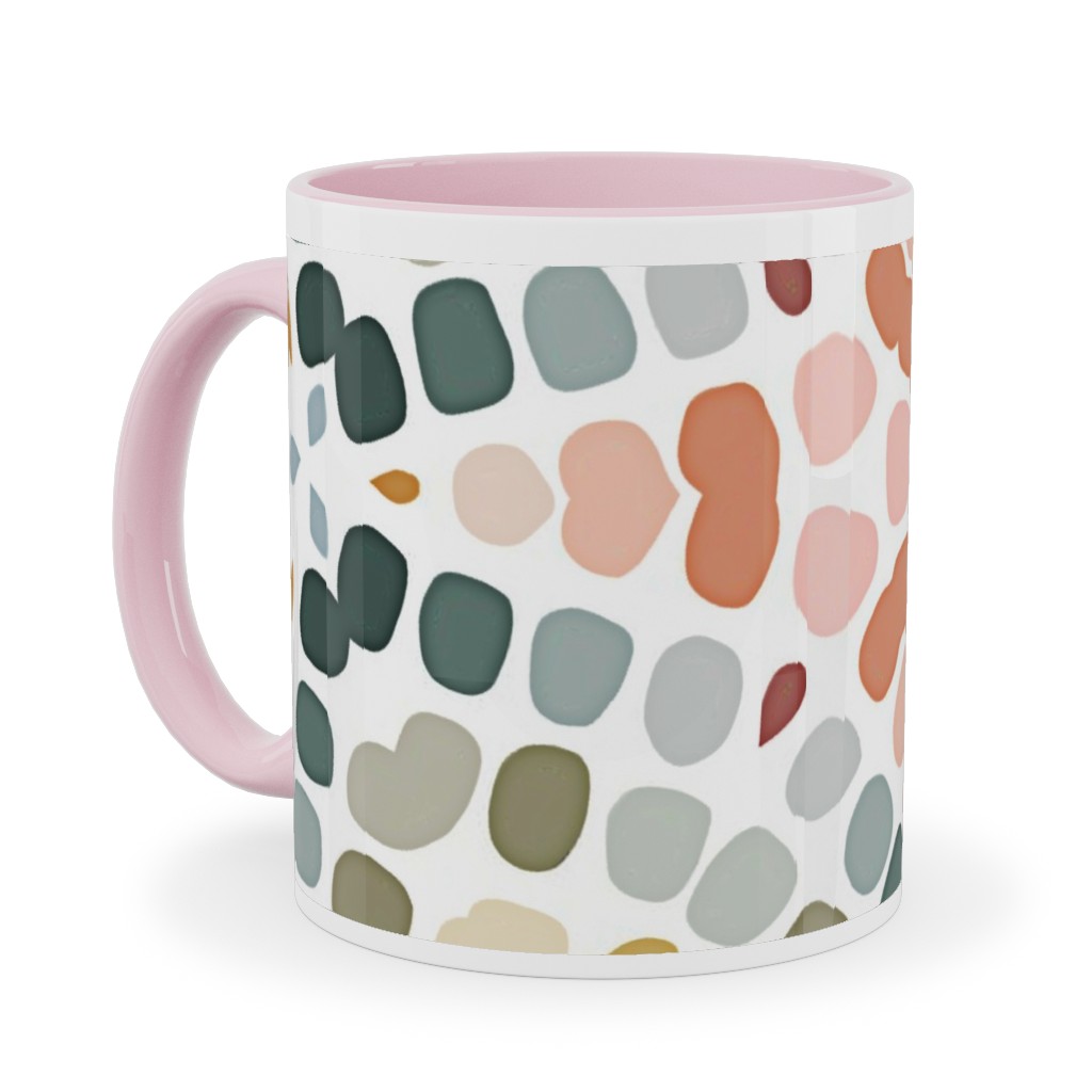 Abstract Mosaic - Multi Ceramic Mug, Pink, , 11oz, Multicolor