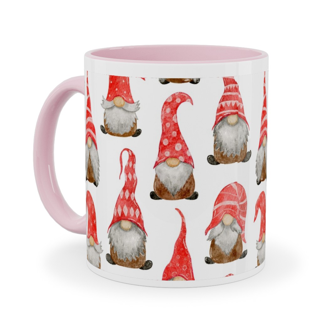 My Gnomes Ceramic Mug, Pink,  , 11oz, Red