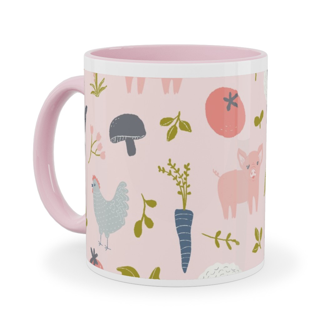 Farm Life - Pink Ceramic Mug, Pink,  , 11oz, Pink