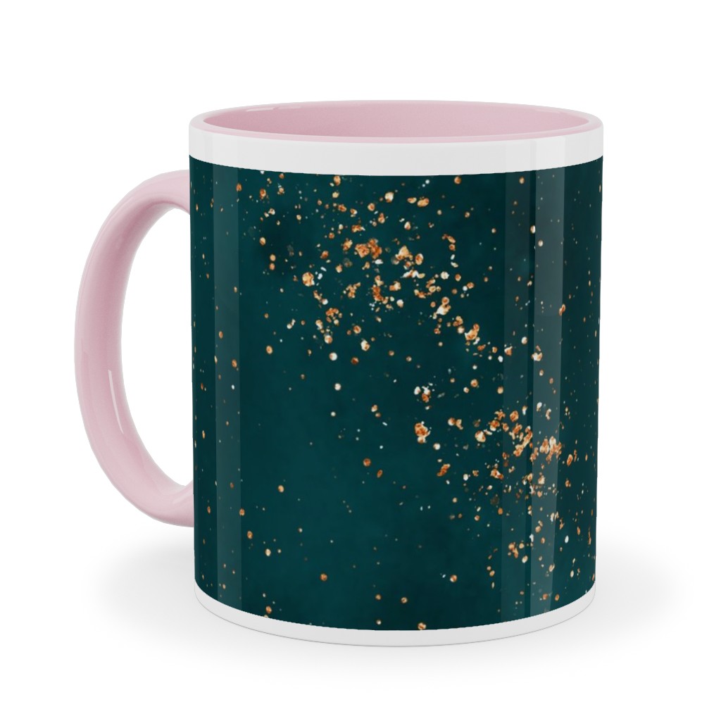 Stardust - Green Ceramic Mug, Pink, , 11oz, Green, Classic Green