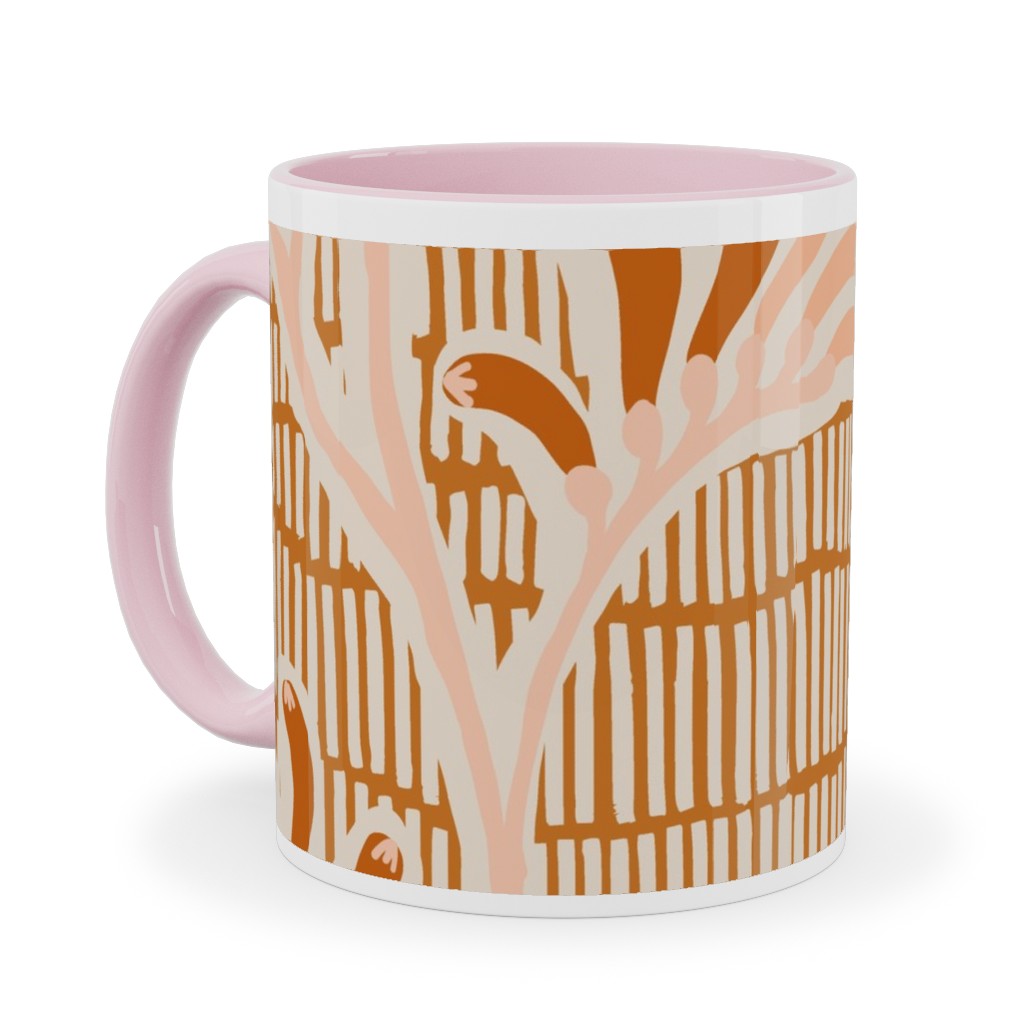 Kangaroo Paw - Floral Ceramic Mug, Pink, , 11oz, Pink, Bright Pink