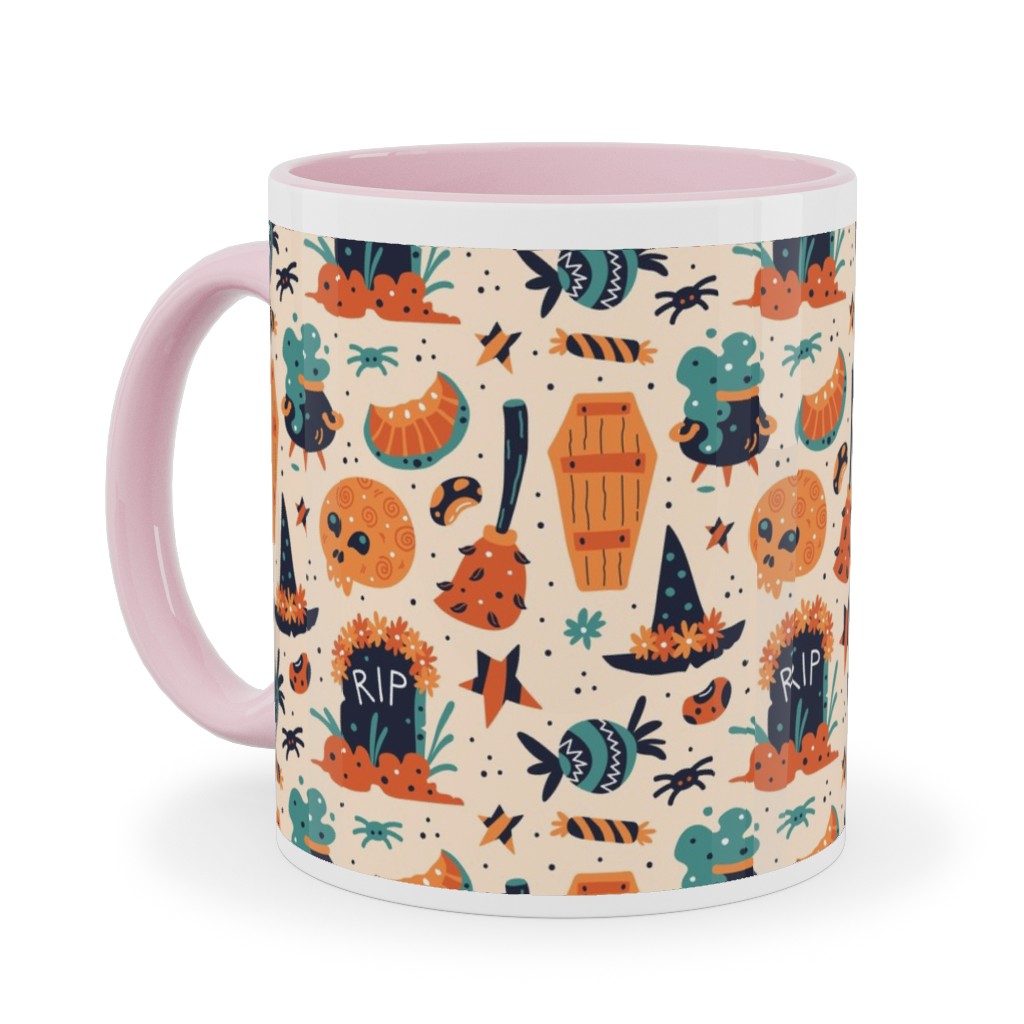 Halloween Rip - Multi Ceramic Mug, Pink, , 11oz, Multicolor