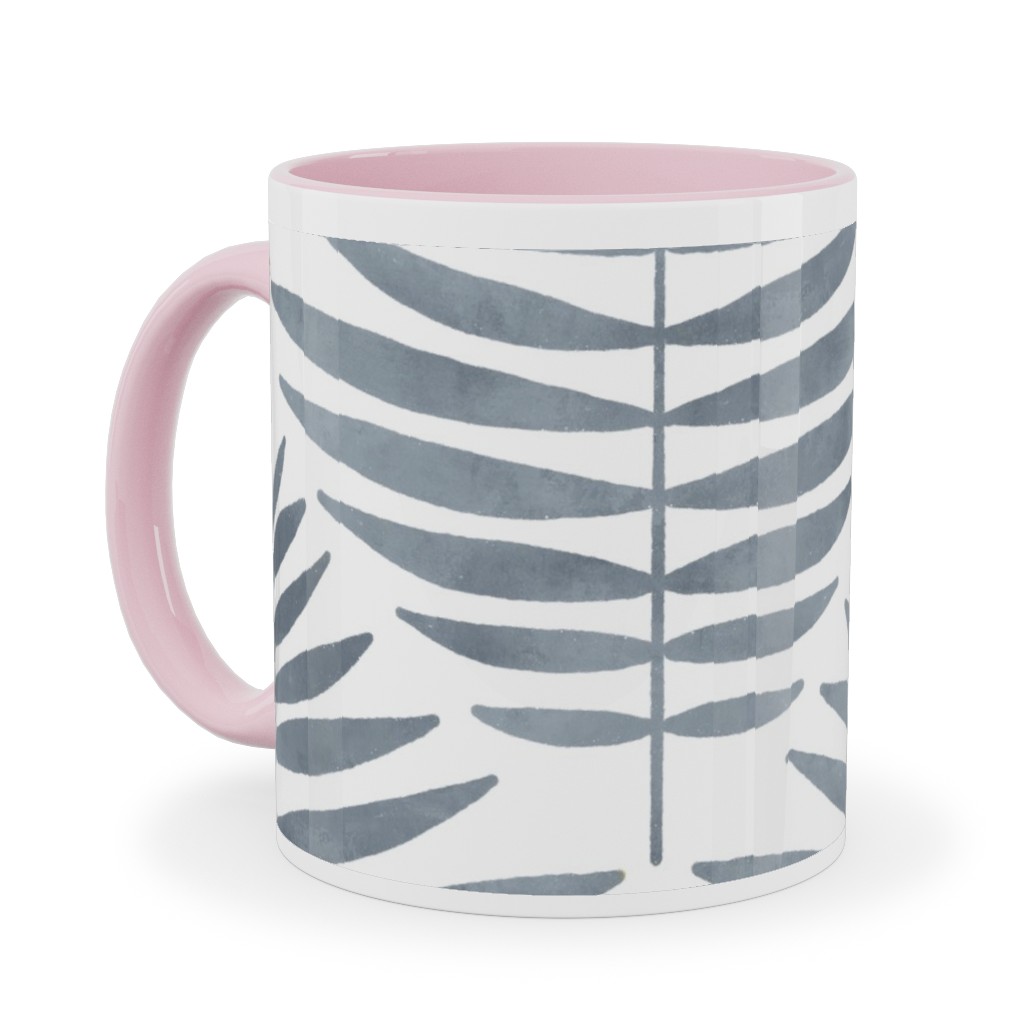 Largo - Gray Ceramic Mug, Pink, , 11oz, Gray, Gray