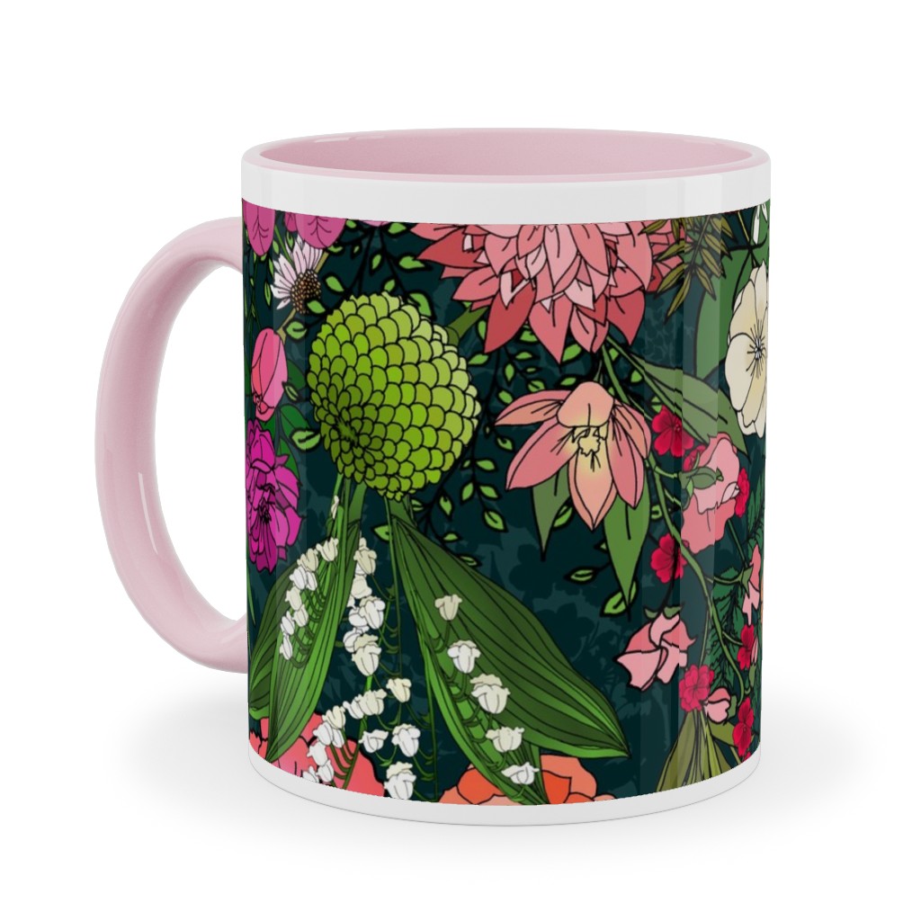 Secret Garden - Multi Ceramic Mug, Pink, , 11oz, Multicolor