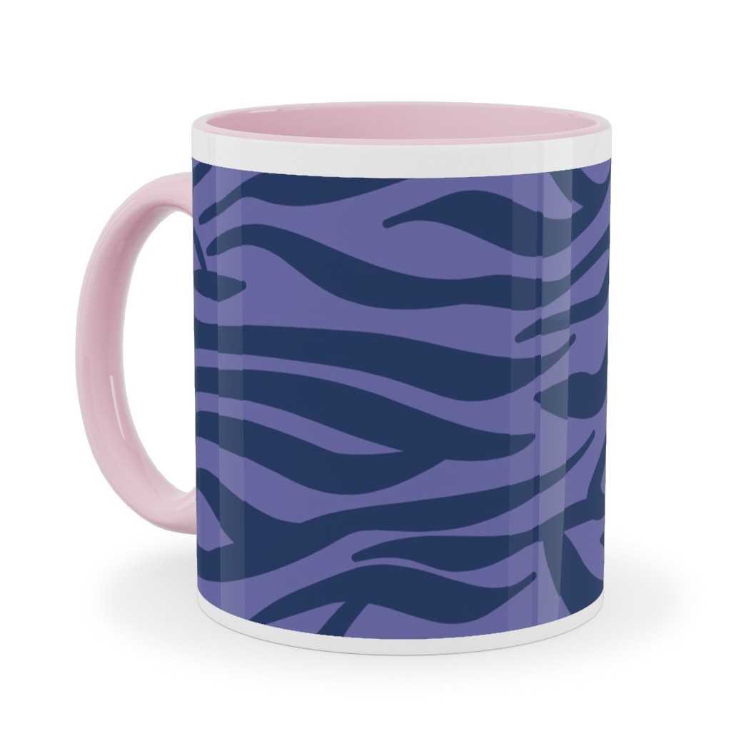 Zebra Animal Print - Purple Ceramic Mug, Pink, , 11oz, Purple, Purple