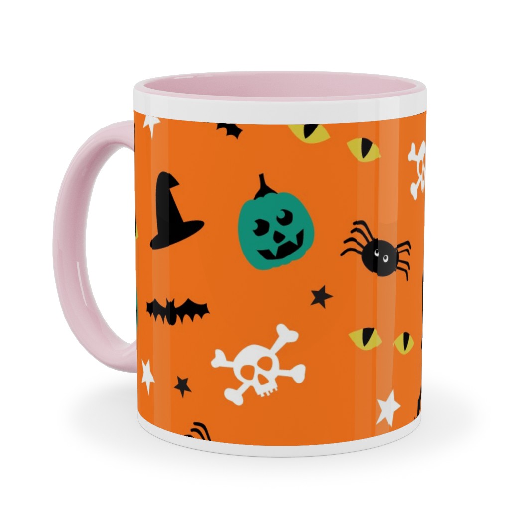 Halloween 2 - Orange Ceramic Mug, Pink, , 11oz, Orange, Orange