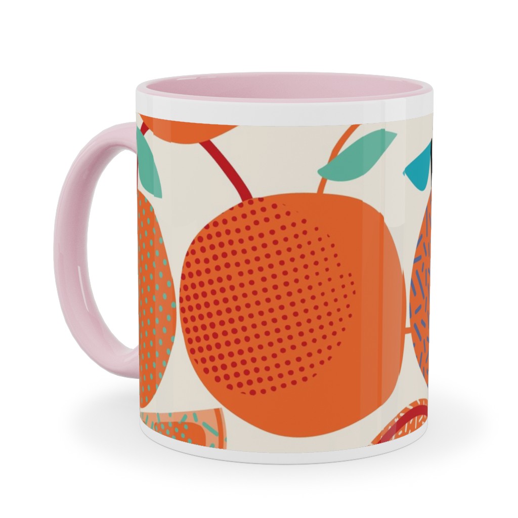 Fresh Orange - Orange Ceramic Mug, Pink,  , 11oz, Orange