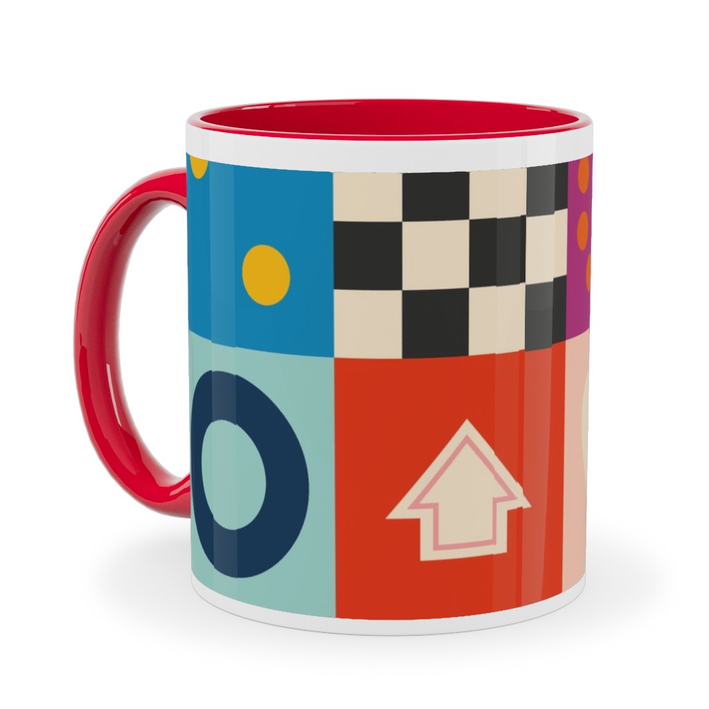 Game Cupboard Ceramic Mug, Red,  , 11oz, Multicolor