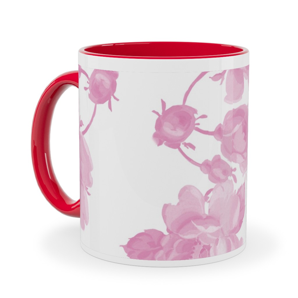 Saint Colette June Roses - Pink Ceramic Mug, Red,  , 11oz, Pink