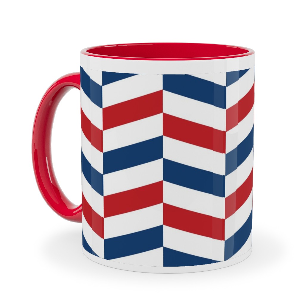 American Stripes - Multi Ceramic Mug, Red, , 11oz, Multicolor