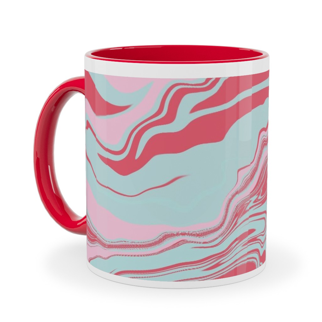 Marmor Ceramic Mug, Red,  , 11oz, Pink