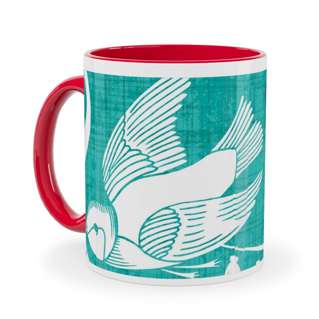 Merry Forest Ceramic Mug, Red,  , 11oz, Blue