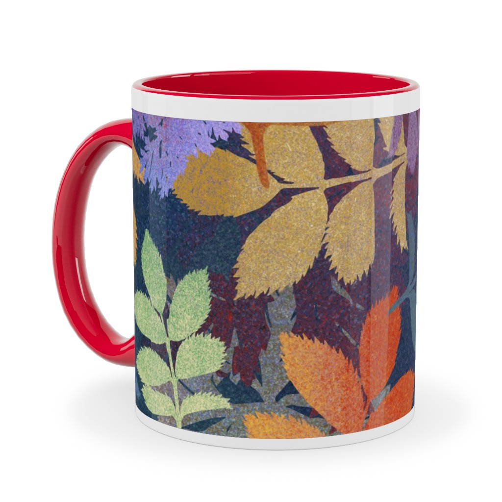Leaves Falling - Multi Ceramic Mug, Red, , 11oz, Multicolor