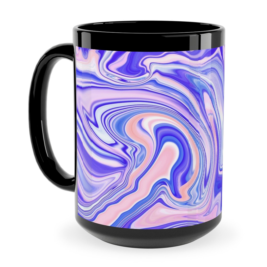 Love Spell Marble - Purple Coral Pink Ceramic Mug, Black, , 15oz, Purple, Purple