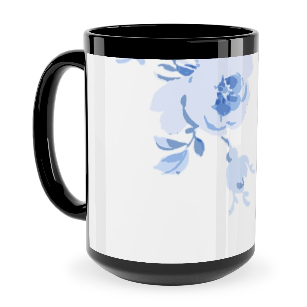 Emalyn Ceramic Mug, Black, , 15oz, Blue, True Blue