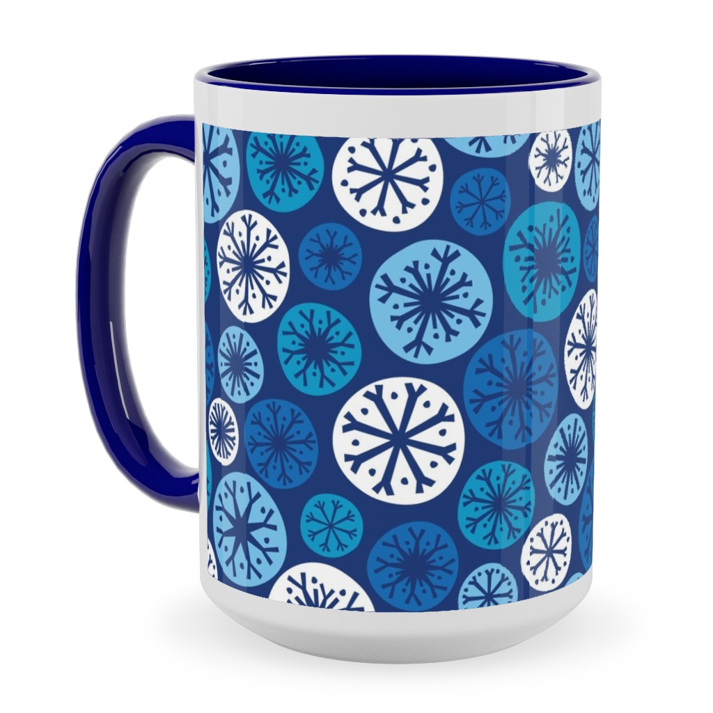 Snow Daze Ceramic Mug, Blue, , 15oz, Blue, Blue Yonder