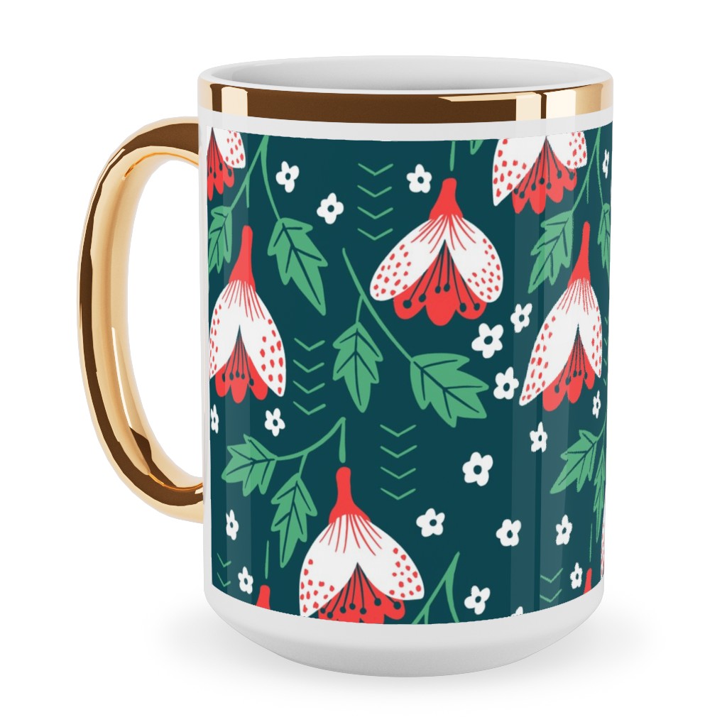 Green Christmas Mugs