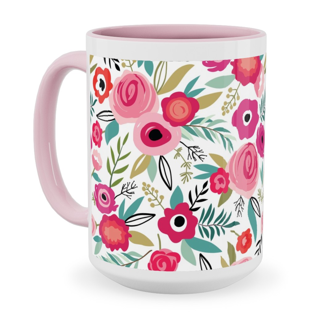 Maypole - Pink Ceramic Mug, Pink,  , 15oz, Pink