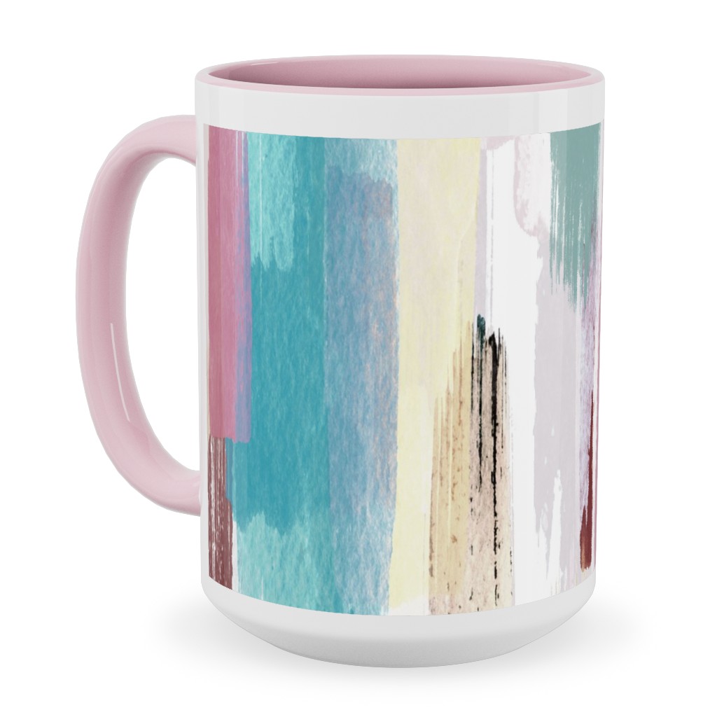 Color Memories - Multi Pastel Ceramic Mug, Pink,  , 15oz, Multicolor