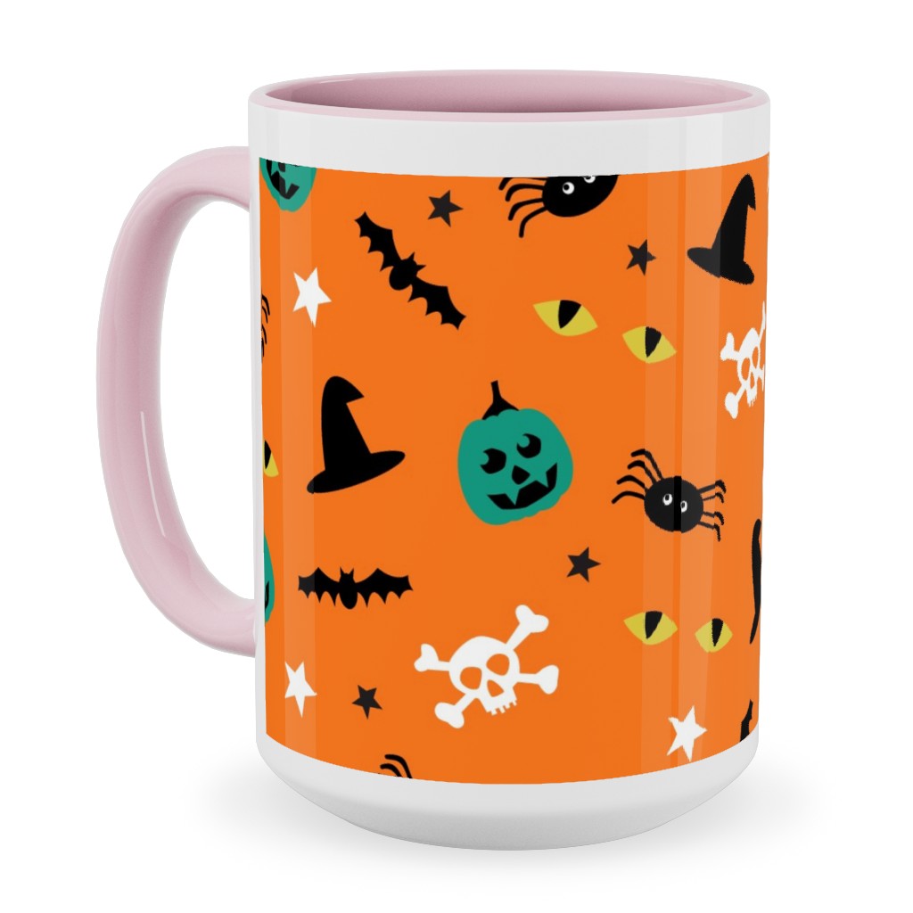 Halloween 2 - Orange Ceramic Mug, Pink, , 15oz, Orange, Orange