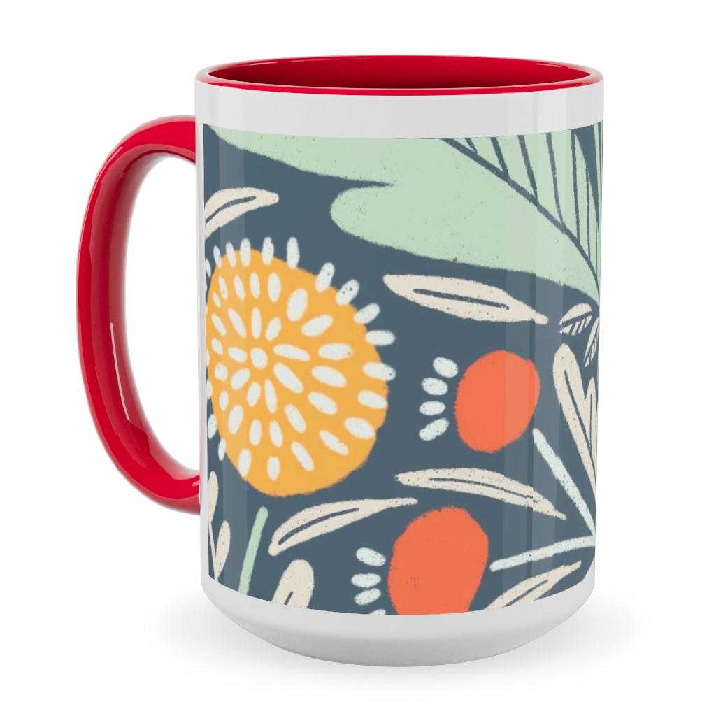 Astrid Ceramic Mug, Red,  , 15oz, Multicolor
