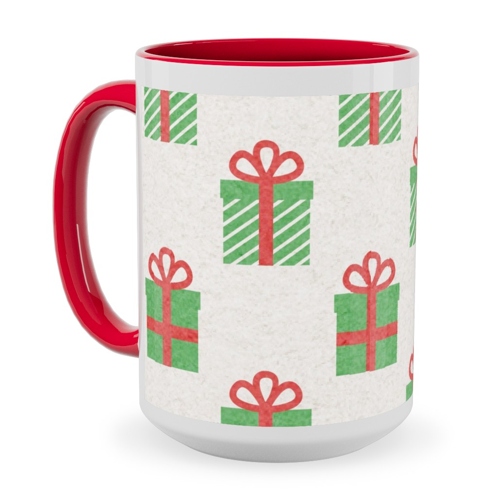 Christmas Presents Ceramic Mug, Red, , 15oz, Multicolor