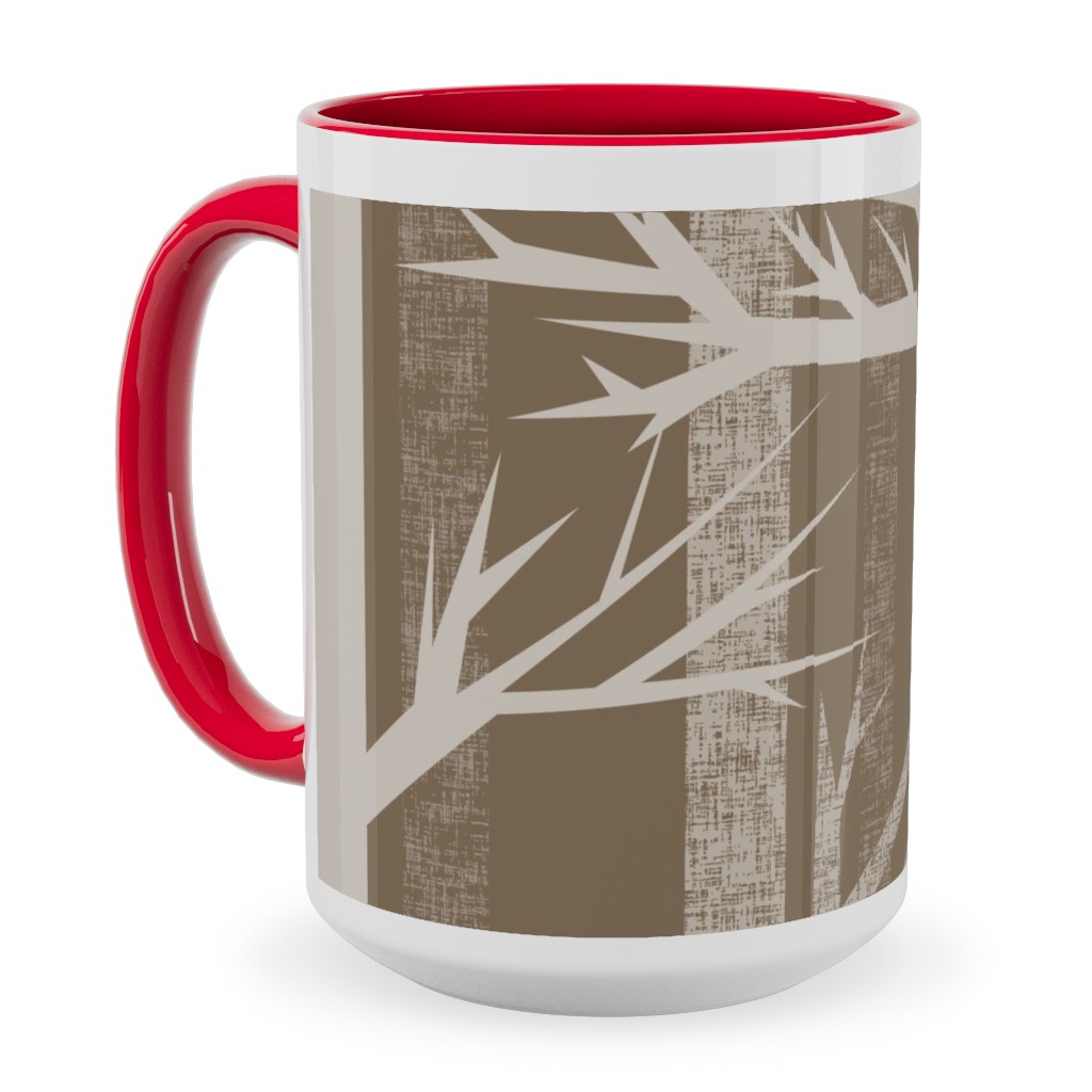 Winter Woods - Fawn Ceramic Mug, Red,  , 15oz, Brown