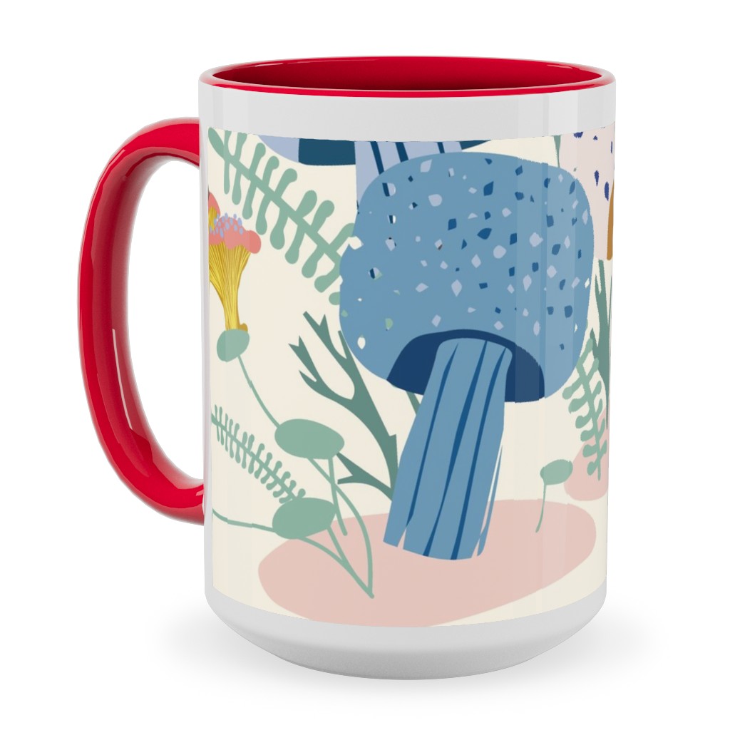 Whimsical Mushroom Village - Multi Ceramic Mug, Red, , 15oz, Multicolor