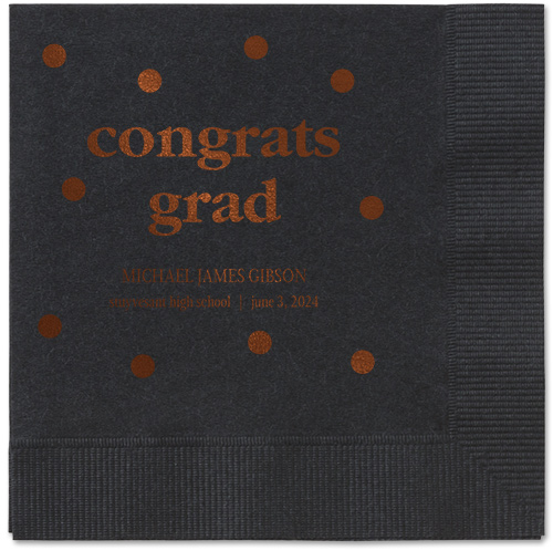 Speckled Blots Napkin, Brown, Black