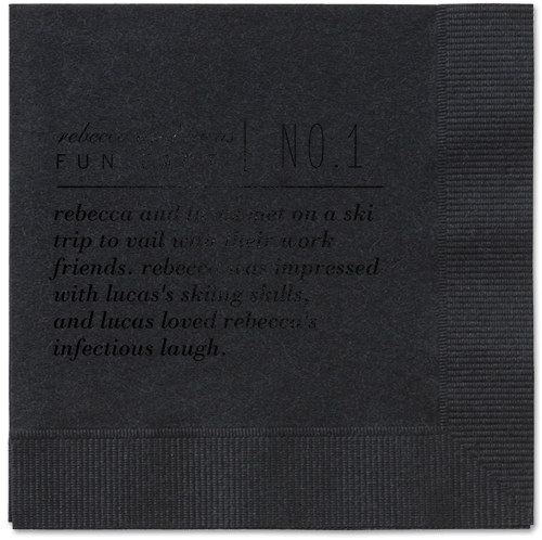 Fascinating Story Napkins, Black, Black, Black