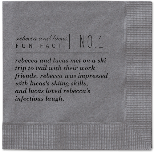 Fascinating Story Napkins, Black, Pewter