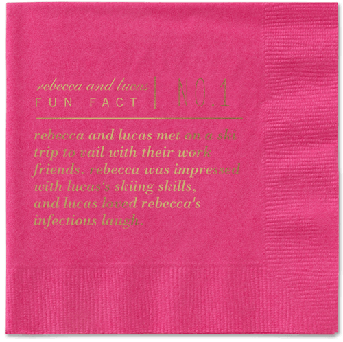 Fascinating Story Napkins, Yellow, Magenta