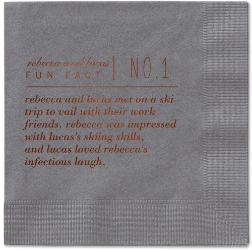 Fascinating Story Napkins, Brown, Pewter