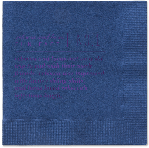 Fascinating Story Napkins, Purple, Navy