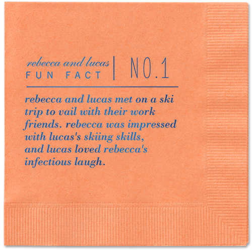 Fascinating Story Napkins, Blue, Coral