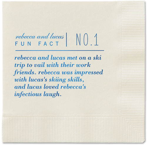 Fascinating Story Napkins, Blue, Ecru, Royal