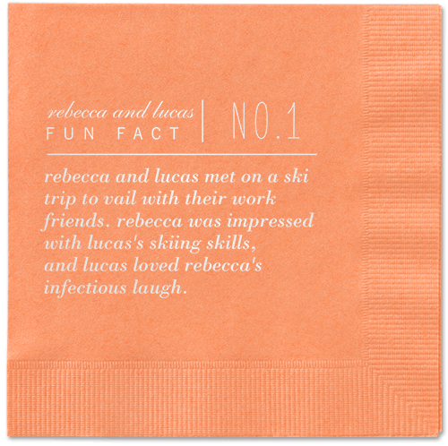 Fascinating Story Napkins, White, Coral, White