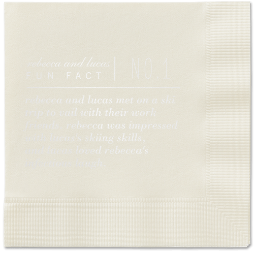 Fascinating Story Napkins, White, Ecru, White