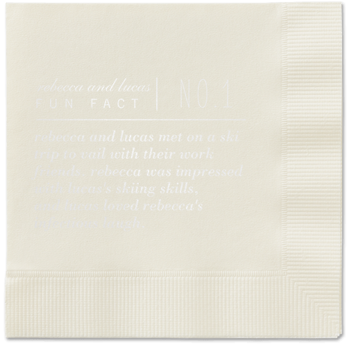 Fascinating Story Napkins, White, Ecru