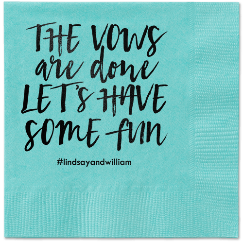 Fun Factor Napkins, Black, Aqua, Black