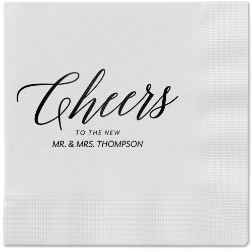 Hearty Clink Napkins, Black, White, Black