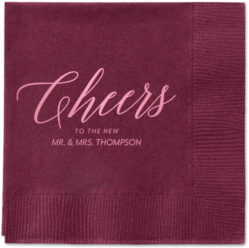 Hearty Clink Napkins, Pink, Berry