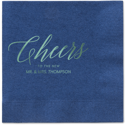 Hearty Clink Napkins, Green, Navy