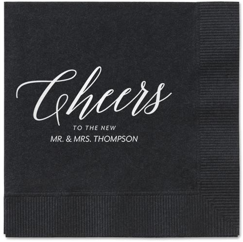 Hearty Clink Napkins, White, Black, White