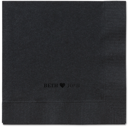 Inseparable Love Napkins, Black, Black, Black