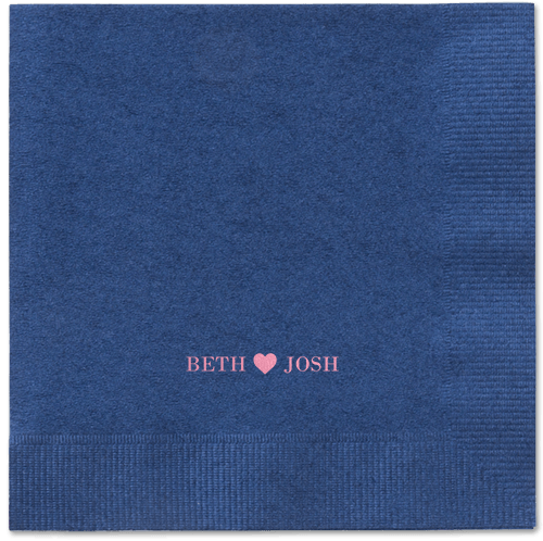 Inseparable Love Napkins, Pink, Navy