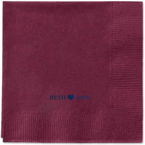 Inseparable Love Napkins, Blue, Berry