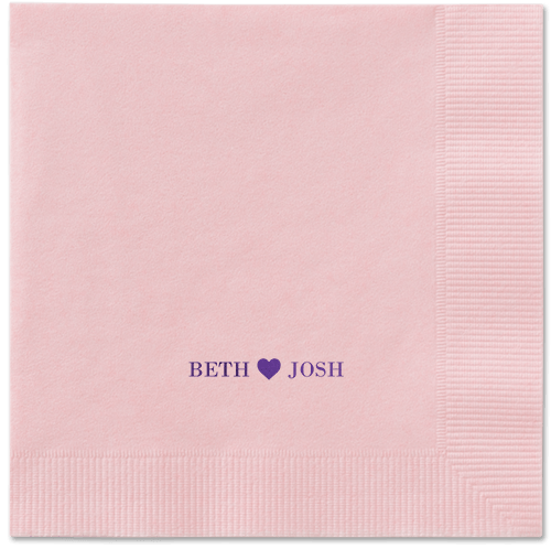 Inseparable Love Napkins, Purple, Blush, Purple